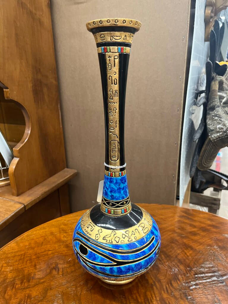 EGYPTIAN EYE FLOWER VASE