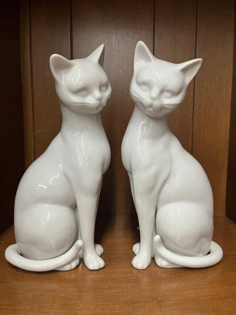 Pair MCM Ceramic Cats