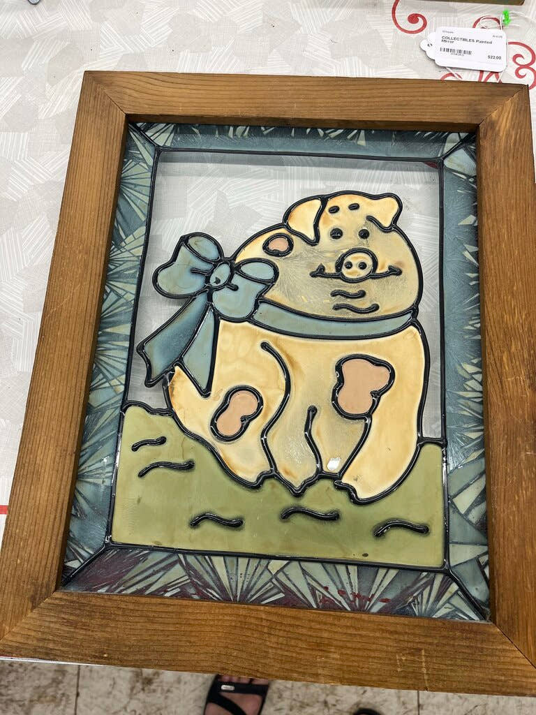 Stained Glass Pig