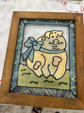 Stained Glass Pig