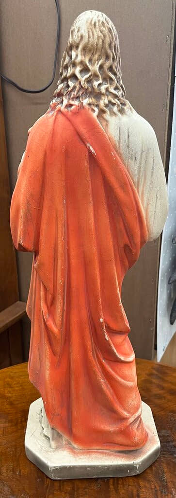 1933 chalkware jesus sacred heart