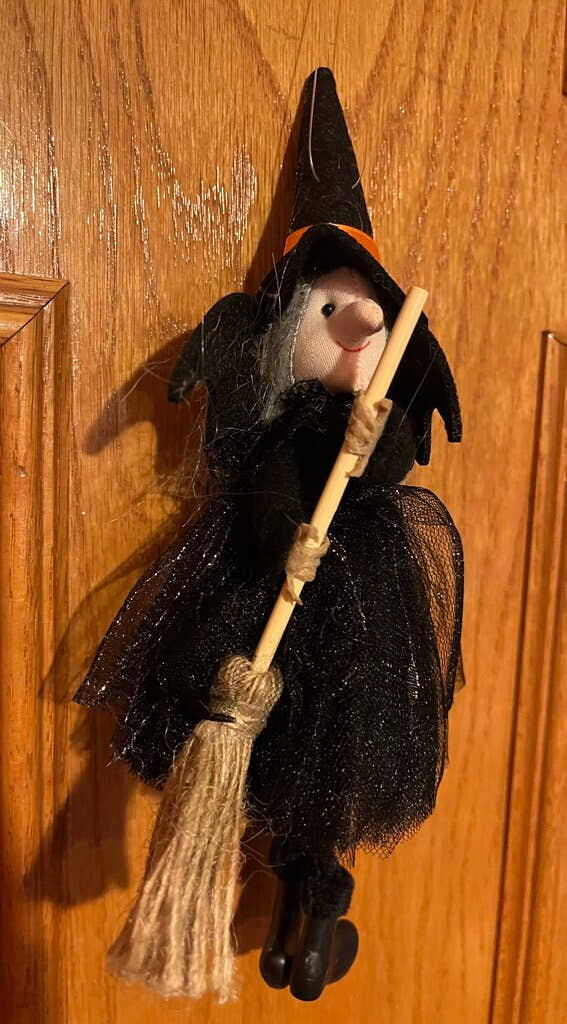 Hanging Black Witch Decoration