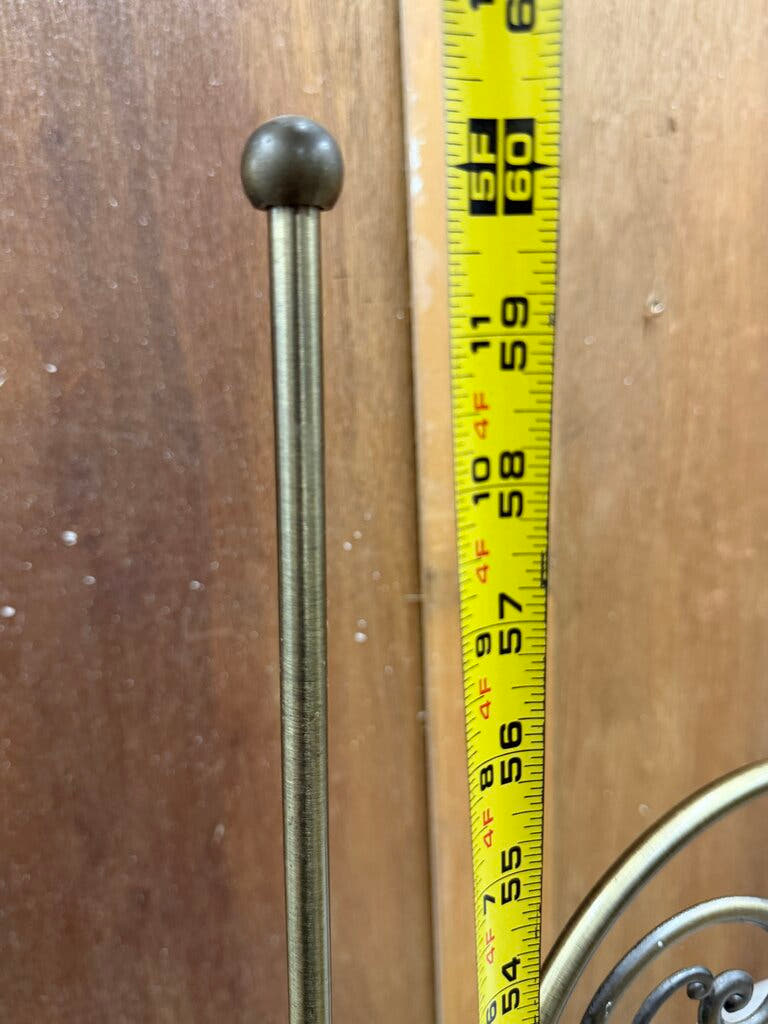 Vintage Brass Floor Lamp with Beaded Shade
