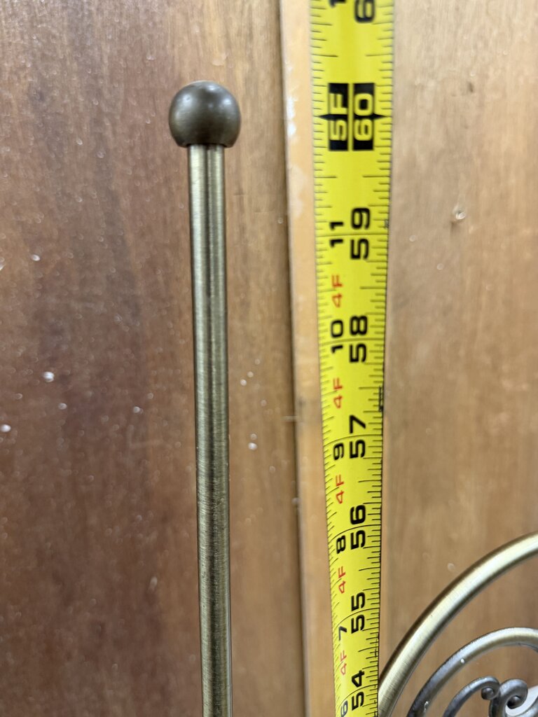 Vintage Brass Floor Lamp with Beaded Shade