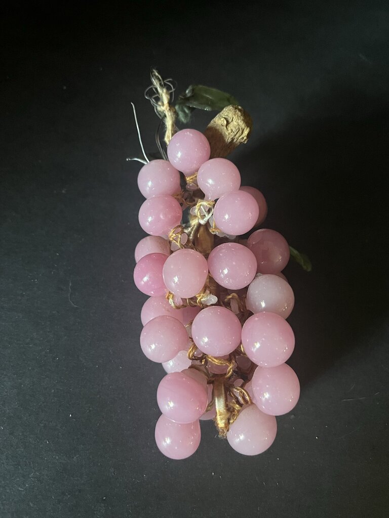 Vintage Pink Glass Grape Cluster