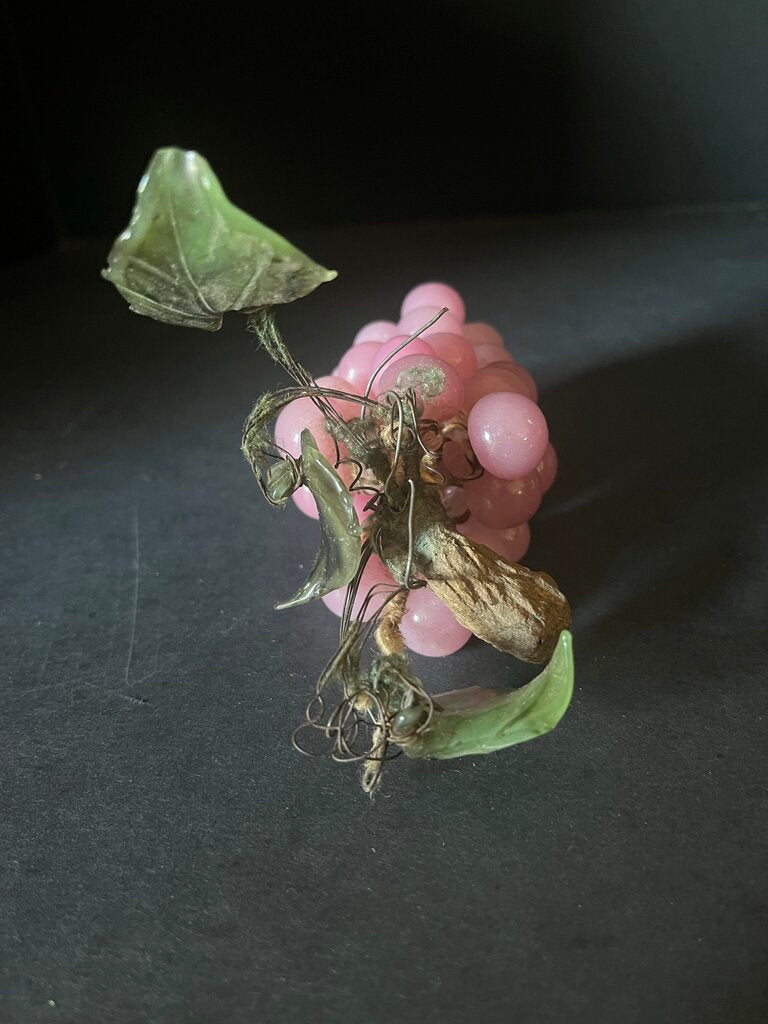 Vintage Pink Glass Grape Cluster