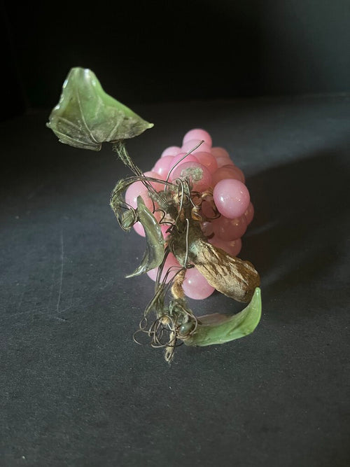 Vintage Pink Glass Grape Cluster