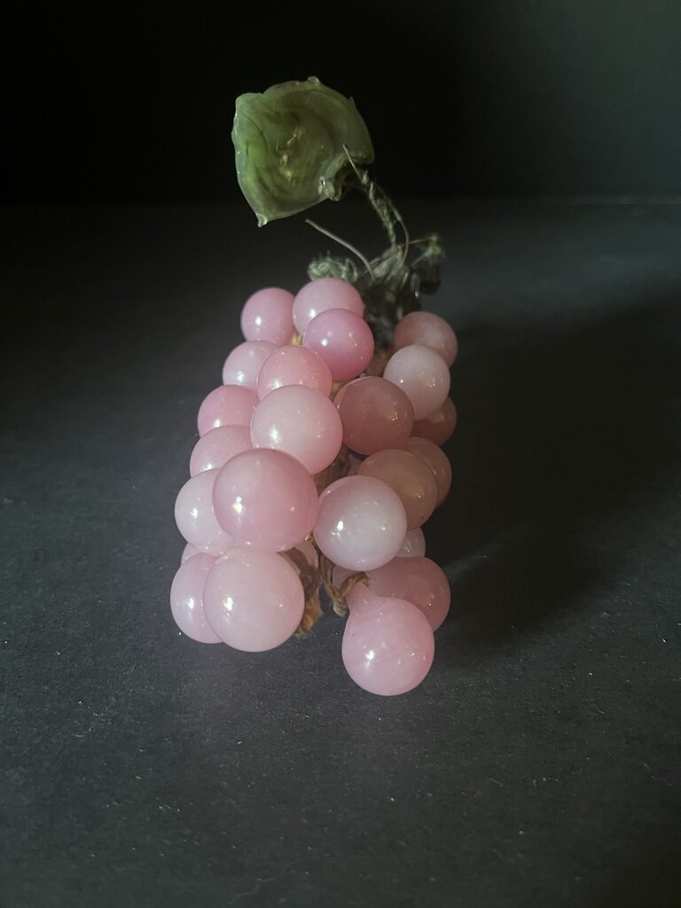 Vintage Pink Glass Grape Cluster