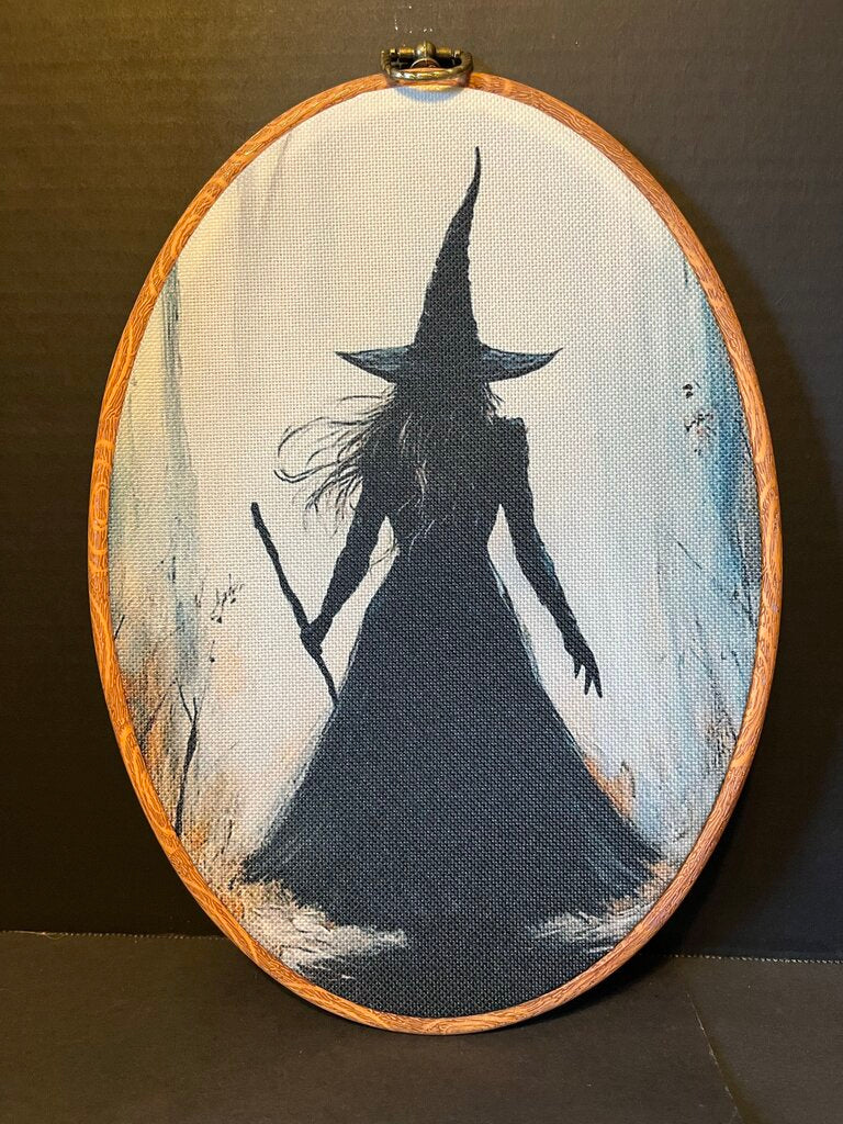Framed Witch Silhouette Artwork