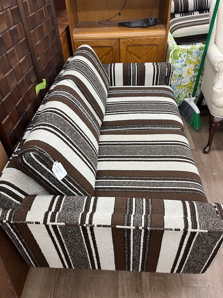 Brown & White Love Seat