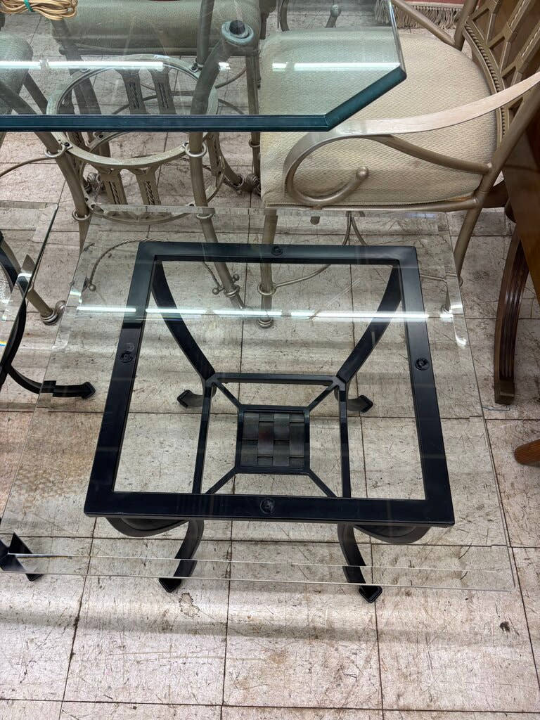 Glass Top Side Table