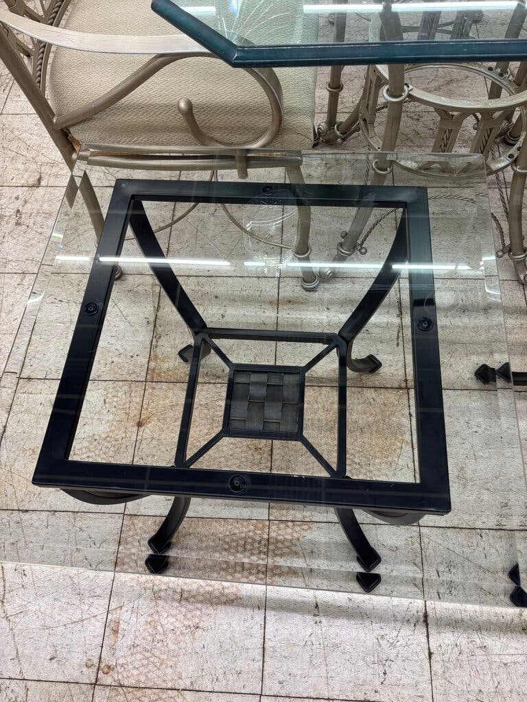 Glass Top Side Table