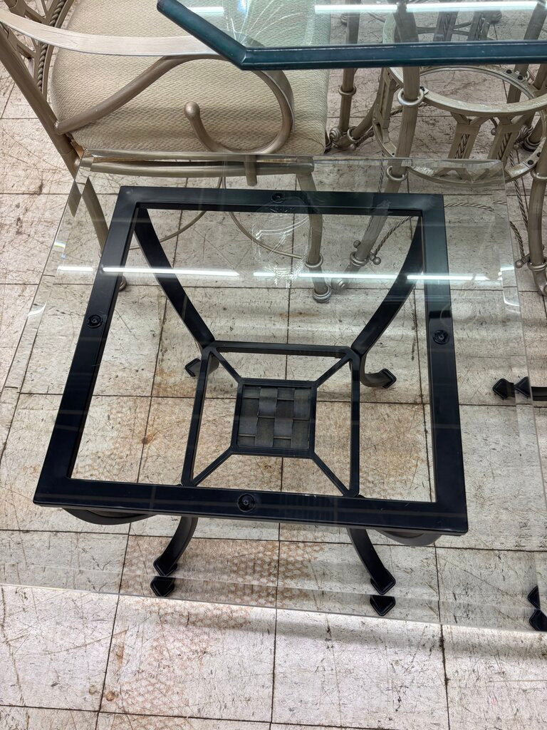 Glass Top Side Table