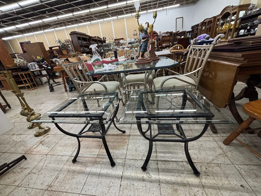 Glass Top Side Table