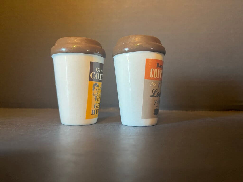 Coffee Themed Salt and Pepper Shakers