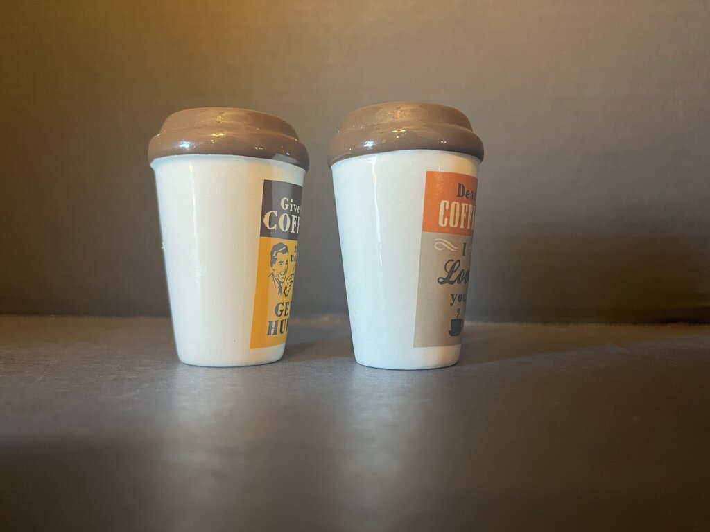 Coffee Themed Salt and Pepper Shakers