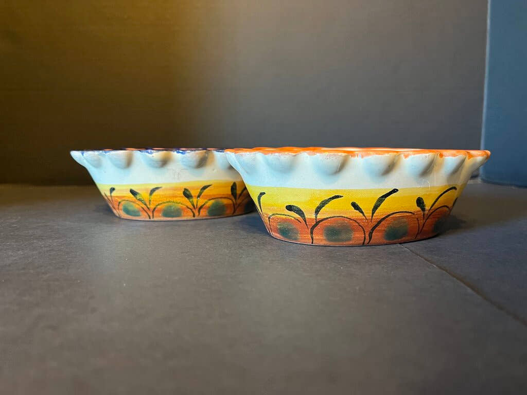 Hand-Painted Mexican Pottery Bowls Set