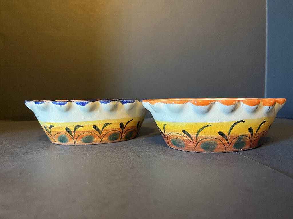 Hand-Painted Mexican Pottery Bowls Set