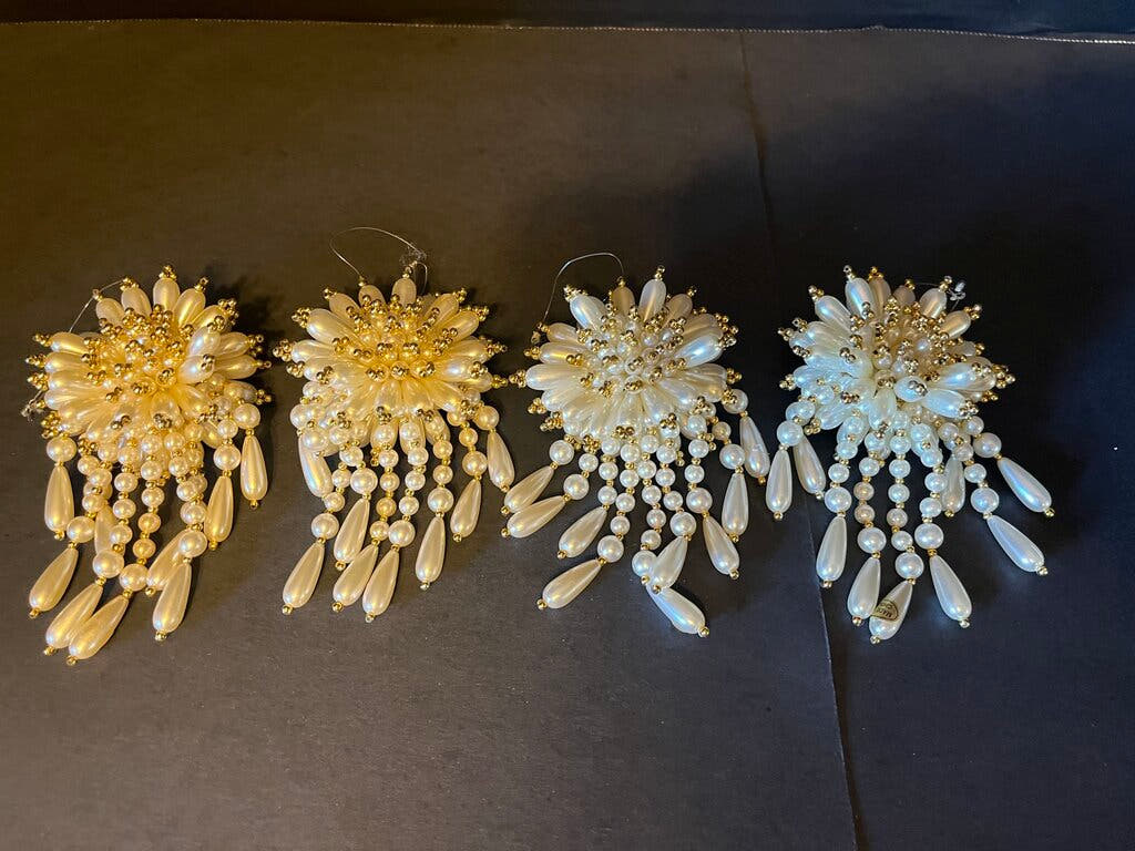 Gold and White Ornaments