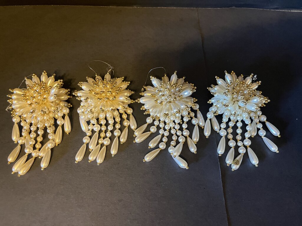 Gold and White Ornaments