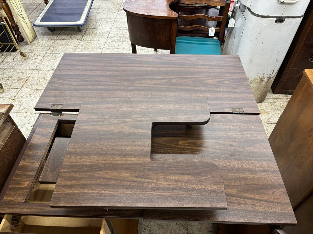 Vntg Hideaway Sewing Table