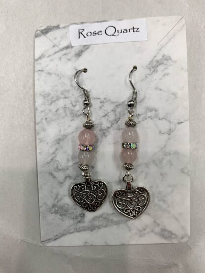 Earrings - Rose Quartz