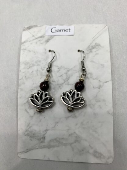 Earrings - Garnet