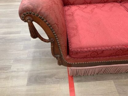 Vintage Red Sofa - Image 2